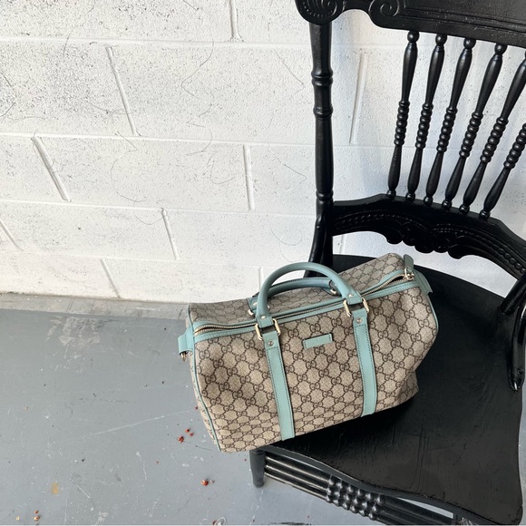 GUCCI BOSTON LEATHER BOWLING BAG - Picture 2 of 9
